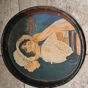 Genuine antique Coca-Cola tray from 1914 era